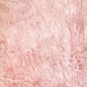 Pink Faux Fur Fabric Long Pile for Pom Poms Crafts 1 Yard 65" Wide